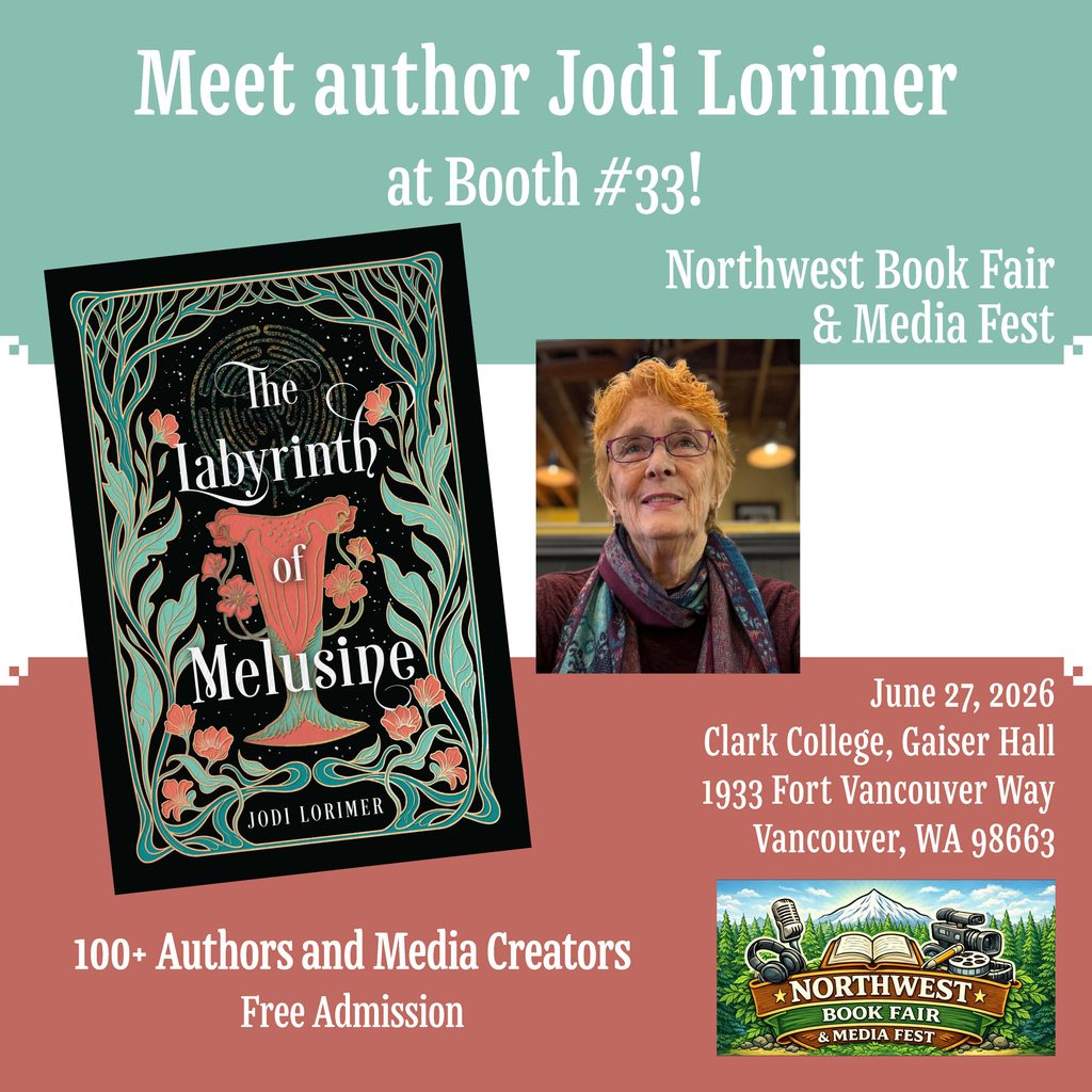 Flyer image for Jodi Lorimer at Northwest Book Fair and Media Fest, June 27, 2026